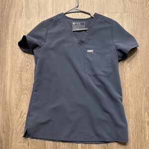FIGS space navy (grey) scrub top